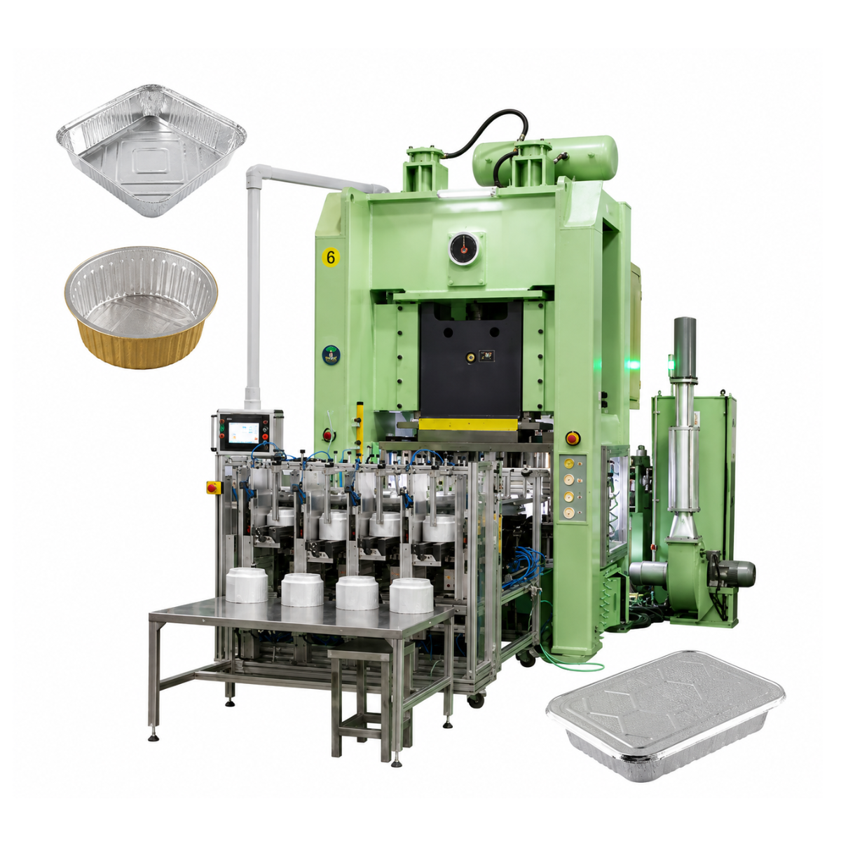 Fully Automatic Aluminium Foil Container Making Machine for Food Containers